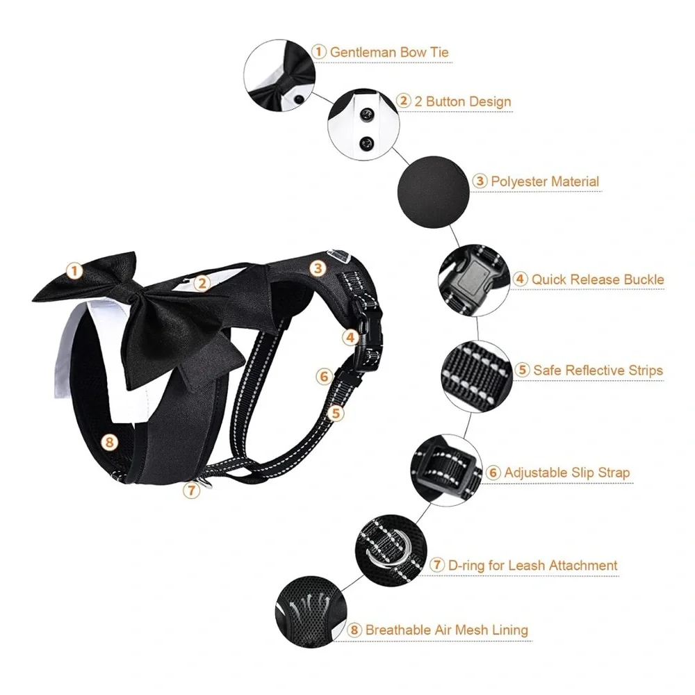 New Tuxedo Dog Harness X-Large